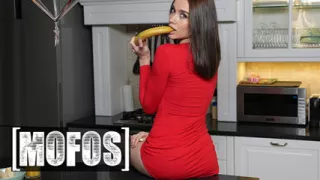 MOFOS - Sensual Luxury Girl Can't Wait For Dessert And Pleasures Her Pussy With Toys Right In The Kitchen