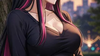 Emo Goth Girl First Date JOI in Parked Car Teases Pussy and Cums With You