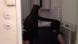 Goddess Gloria slapping her slave