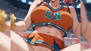 What big tits my girlfriend the cheerleader has, I fuck her after a game at her university
