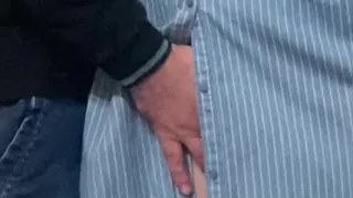 Old Man Perv Fingered Pussy in Subway