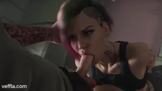 Judy Alvarez Cyberpunk 2077 Hentai - Love Bite: Hard Fucking of a Pink Pussy