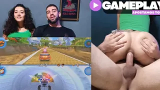 Gamer Girl Playing Racing Games Betting Everything (anal)