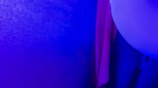 Ebony Goddess Leaking: Neon Thong & Dildo Squirt
