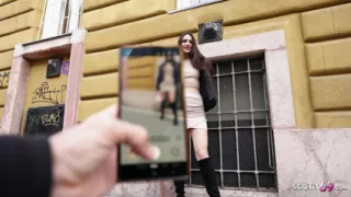 GERMAN SCOUT - Eye Rolling Orgasm for slim french Girl Candie Luciani at Casting Fuck