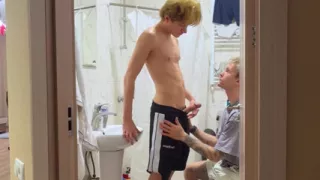 Friend Licks Ass Smooth Twink Sucks Big Cock and Takes It Inside