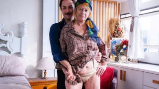 First Rough Anal with a Ugly Grandma