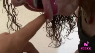 Dick sucking redhead Vivian hard on a big hard cock!