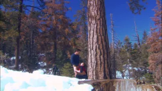 Marvelous babe with big tits gets screwed outdoors