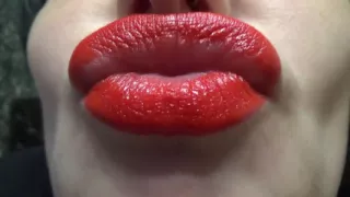Kiss me baby! Red lipstick and big sexy lips fetish