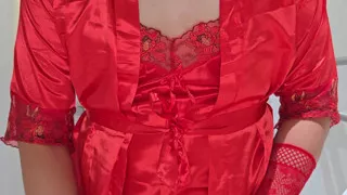 Sissy Kanisa in Red Part 2 Eat Cum in Public Toilet