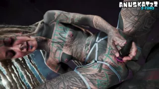 Inked-up Pierced Slut Deep Throat and Ass Pounding