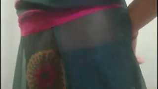 Desi Saree Undressing Tease - Full Nude Solo Play - Intense Orgasm - No Face - 4K