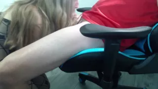 Girl Blows Stepbrother and Fucks Him in Gaming Chair