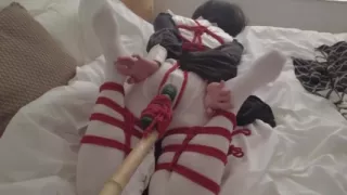 Mz17 - a White-stockinged Nun Bound by a Red Rope, a Nautical Restraint