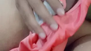 Wearing my stepmom bra panty feel so hot