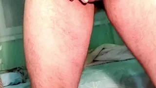 Young Gay masturbates before work