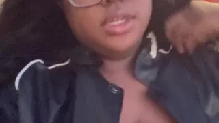 Huge tits outside almost caught+ walking around