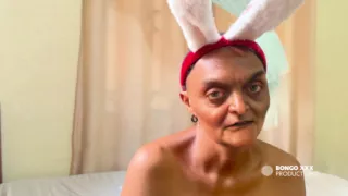 Grandstepmother Wore Her Christmas Bunny Like Outfit so I Can Fuck Her in Her Ass -ai-generated