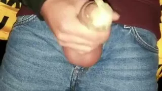 Twink Fills Cum Filled Condom Even More and Swallows All That Cum
