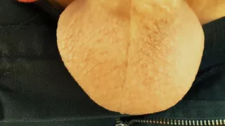 Twink Testicles Movements in Outdoor - Fast Motion Vid and Pulsating Orgasm