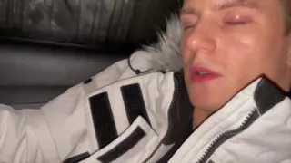 Jerks off Discreetly in the Back of a Taxi