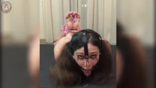 Hogtied Slut, Nose Hook, Ring Gag Drooling