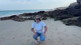 Peeing in Tight Jeans on the Beach
