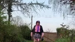 Dressed up with a new little doll for an evening