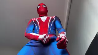Peter Parker? Horny Spiderman Shoots Webs of Semen