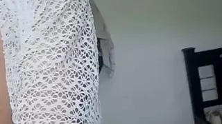 Beautiful Femboy Walks Around His House Naked and Hairless, Playing with His Cock and Masturbating His Anus