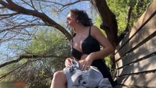 Busty Girl Wants to Sloppy Suck Him off (cover Her Front in Spit) by the Lake -almost Caught 3 Times