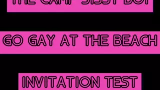 AUDIO ONLY - The Camp Sissy Boi invitation test let me know if you complete it