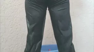 A hard long cock came out of tight pants.