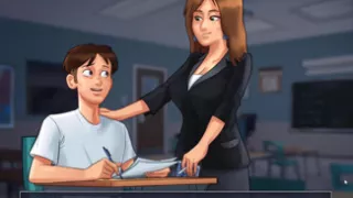 Summertime saga - extra classes are helping big beautifully boobs