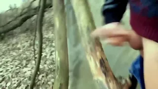Quick Cumshot on the Picnic Tent in a Forest