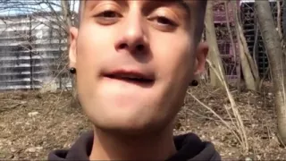 Chewing and Swallowing Own Cum Outdoor