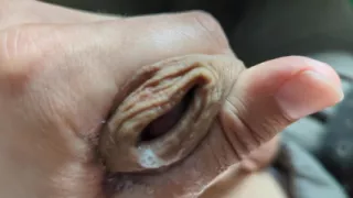 Playing with Lots of Precum Dripping Out of My Horny Dick with Moans and Cumshot