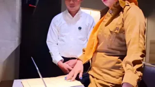 Fuck her Coworker after meeting report is done