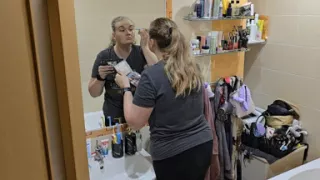 Watching My Wife Get Ready She Looks so Good - Mirror Makeup Routine