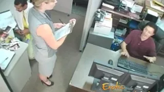 Femdom milf jizzed on feet after slave jerking his black cock