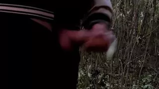 Outside Jerk off with Cum Filled Condom I Was Fucked Before