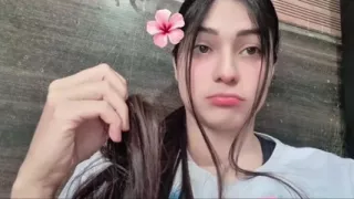 Young Girl Jumping and Showing off Her Pussy