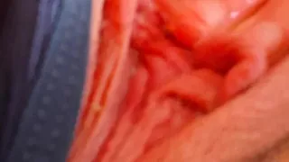 Masturbation of pleasure by a brunette and hot solo