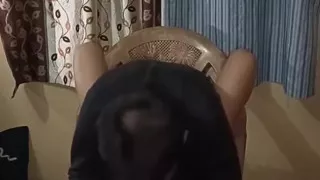 Indian Housewife Riding on Lovers Dick