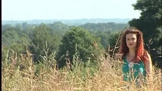 Busty redhead teen lifting dress outdoors