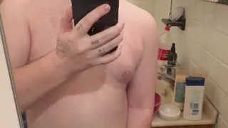 Jerking off in the bathroom mirror