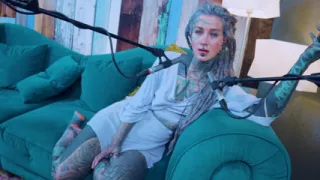 I talk about G - Grattitude- ASMR podcast SFW talking goth skinny girl dreadlocks tattoo model inked girl