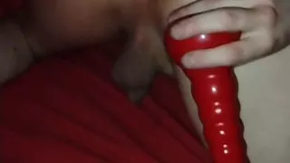 Twink toys hole and leaks cum