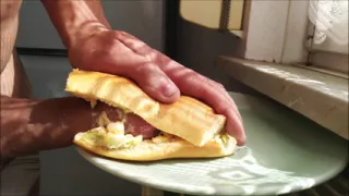 Two videos in one: cum in food and peeing on me before ejaculation.